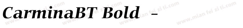 CarminaBT Bold字体字体转换